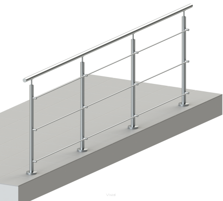 Balustrada polerowana AISI 316