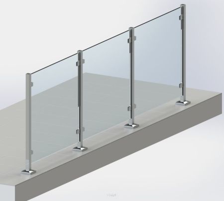 BALUSTRADY SZKLANE BEZ PORĘCZY