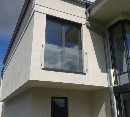 Balkon francuski szklany, przezroczysty 6,6,4mm VSG ESG