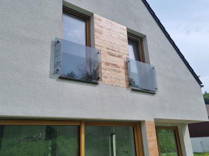Balkon francuski szklany, grafitowy 6,6,4mm VSG ESG